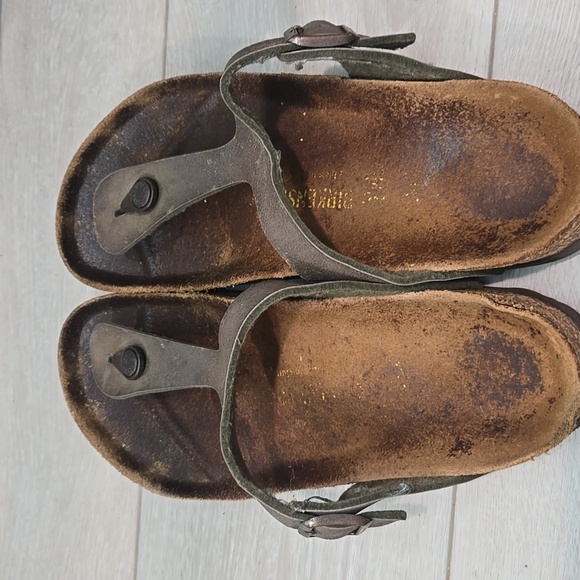 Birkenstock Women Gizeh T Strap Leather Sandals Shoes Sz 40/9 - Picture 5 of 13